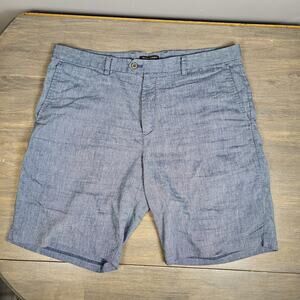 Banana Republic Shorts Mens 38 Linen Blend Aiden Blue Chinos Preppy